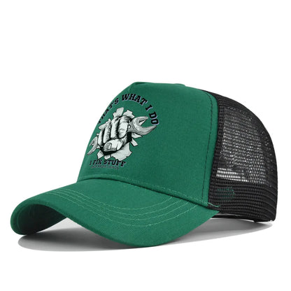 Spring Summer Printed Mesh Breathable Baseball Cap
