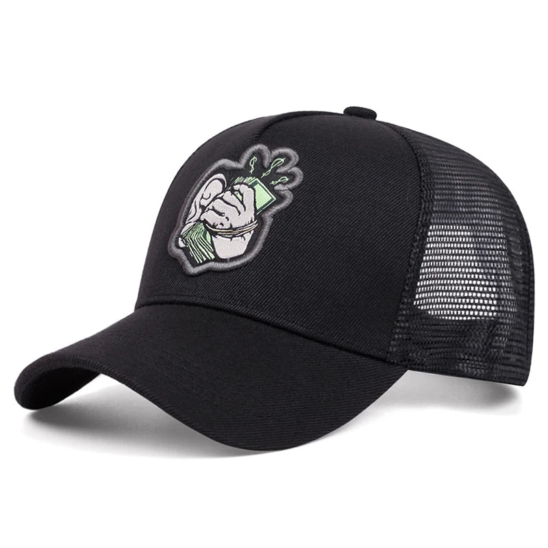 Creative Snapback Hat Handheld USD Embroidered Street Hip Hop Hat