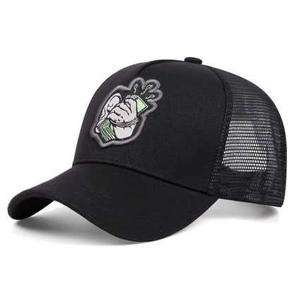 Creative Snapback Hat Handheld USD Embroidered Street Hip Hop Hat