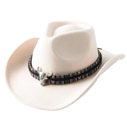 White Cowboy Hat New Jazz Top Cowboy Head Accessories Cowboy Hat