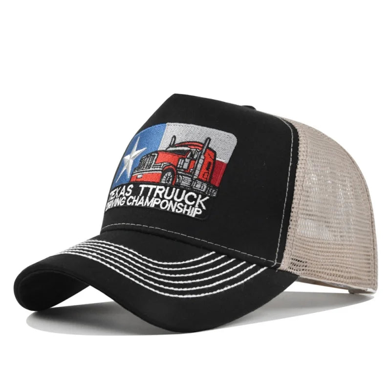Unisex Baseball Cap Texas Embroidered Trucker Hat Mesh Hat Cap For Men Women