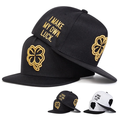 Unisex Four Leaf Clover Embroidery Hip-hop Hats Spring Autumn