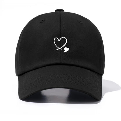 Hearts Print Baseball Cap For Men & Women