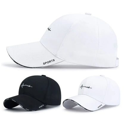 Summer Sunscreen Adjustable Sun Hats Cotton Solid Color Baseball Cap