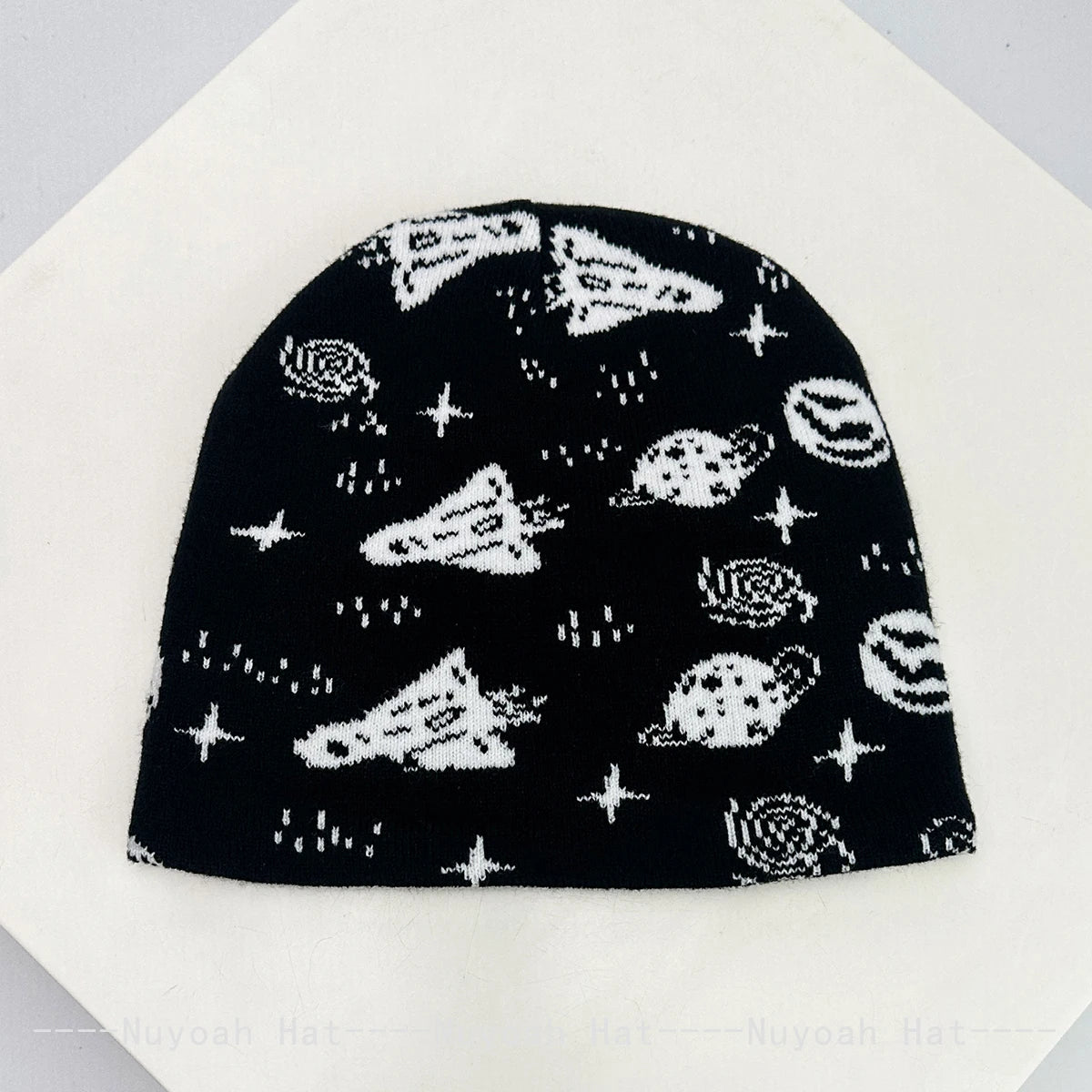 New Men Women Interesting Rocket Planet Jacquard Knitted Hats