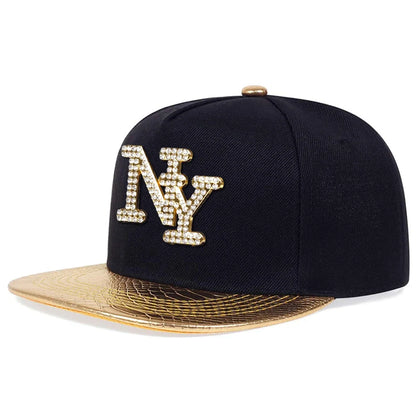 Unisex Diamond Letters Label Hip-Hop Hats Spring Autumn