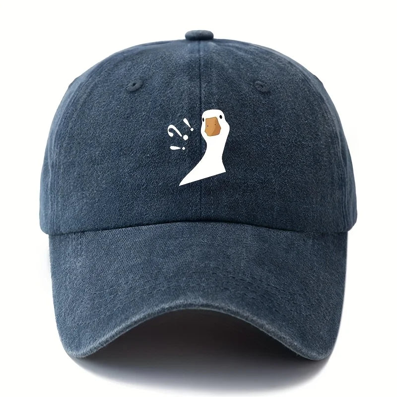 Cute Duck Pattern Printed Baseball Hat Outdoor Sunscreen Sports Leisure Travel