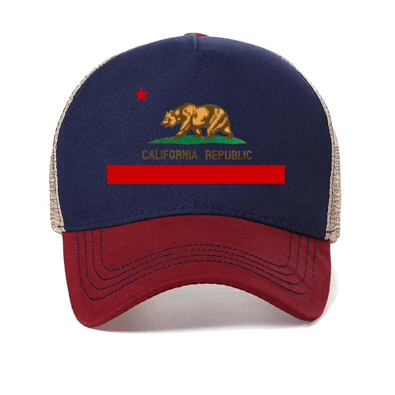 California Bear Trucker Cap Women Men