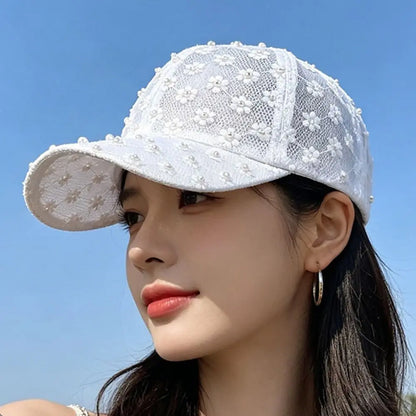 Fashion Embroidery Lace Baseball Cap Adjustable