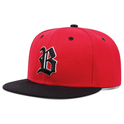 Letter B Gothic Street Skateboarding Hat Street Dance HipHop Hat Outdoor Sports Sunshade Hat Unisex