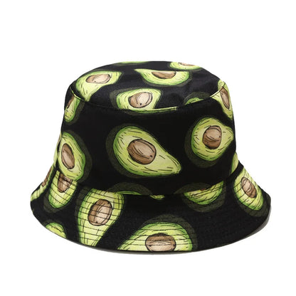 Creative Printed Fruit Pattern Bucket Cap