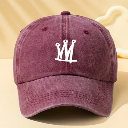 Washed Printed Baseball Cap Suitable for Men and Women