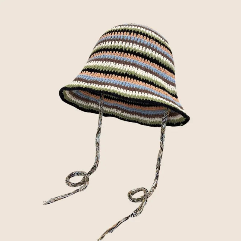 2025 Autumn New Crochet Korean Handmade Bucket Hat