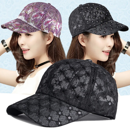 New Lace Hat Women's Thin Breathable Baseball Hats