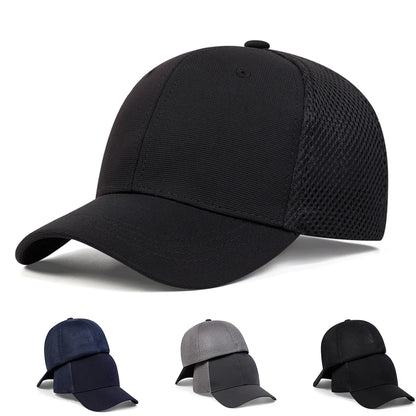Unisex Solid Color Breathable Baseball Net Caps Spring Summer