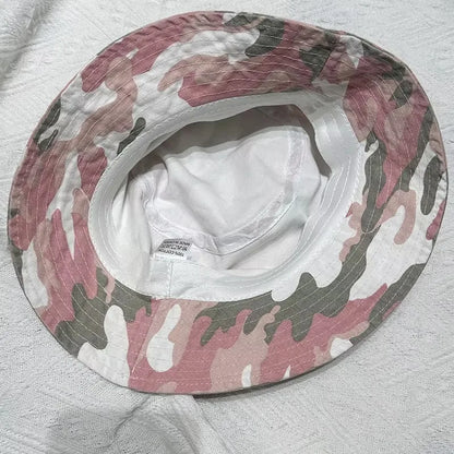 Washed Cotton Camouflage Bucket Hat