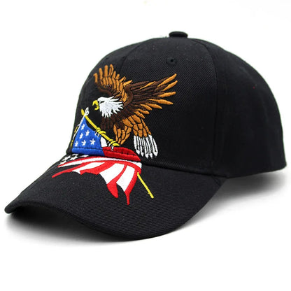 Unisex Baseball Cap 3D Bald Eagle USA Embroidery Cap Men And Women