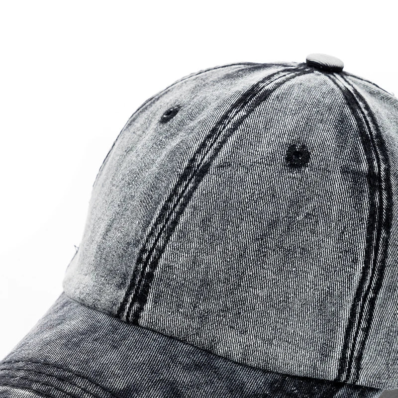 New Unisex Washed Cotton Cap High Quality Denim Plain Baseball Cap