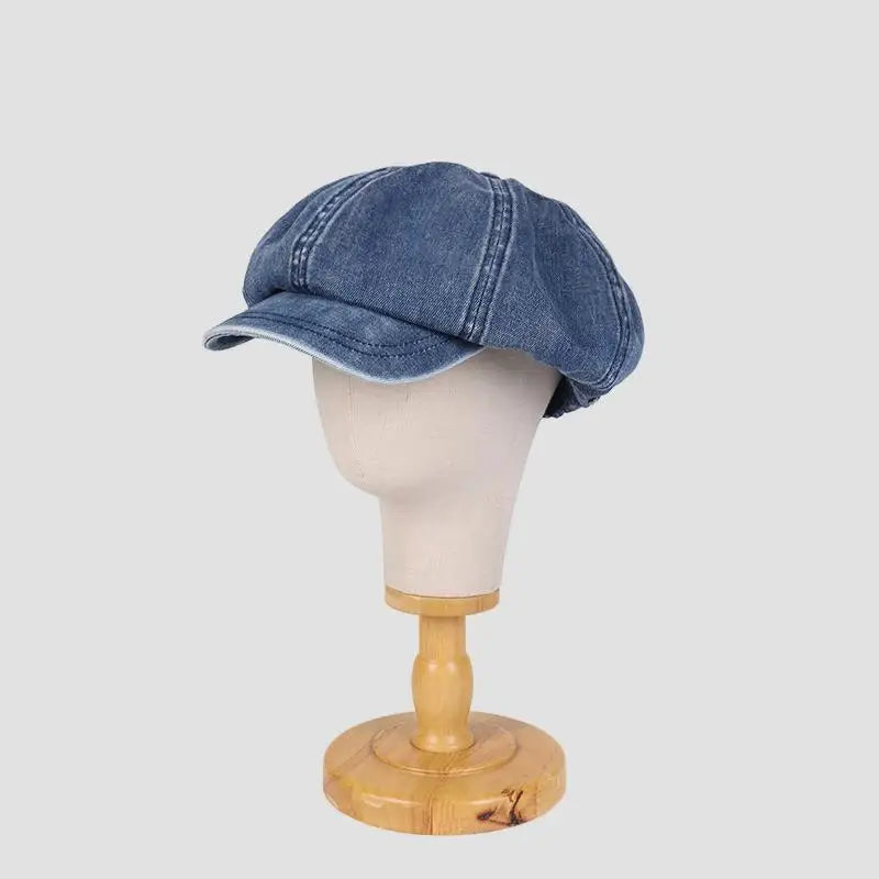 Cotton Denim Beret Hat Men Women