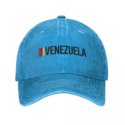 Venezuela Minimal Design Cap Unisex Distressed Deniimm Cap