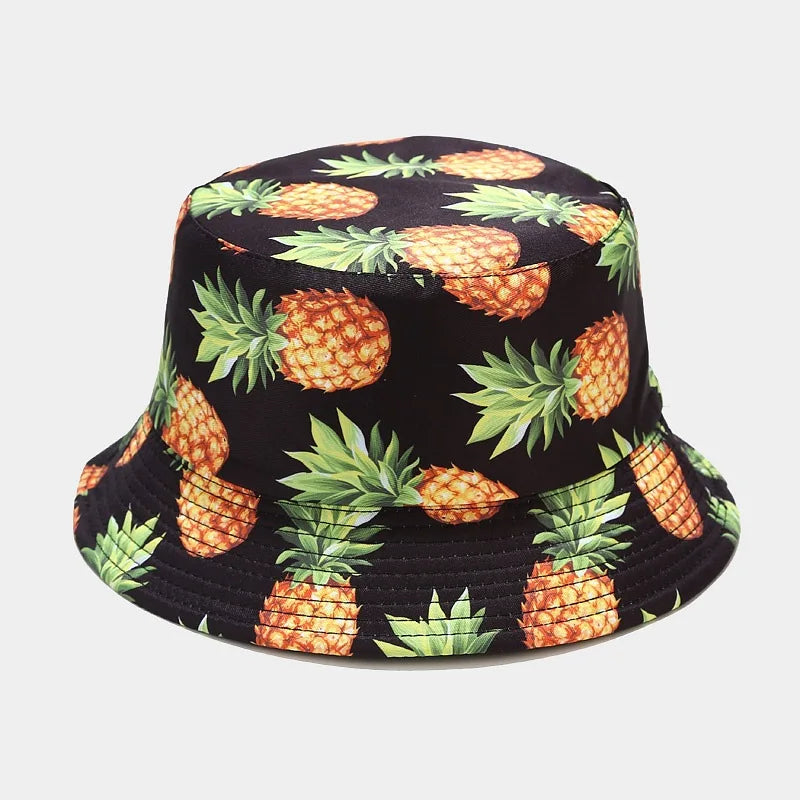 Creative Printed Fruit Pattern Bucket Cap