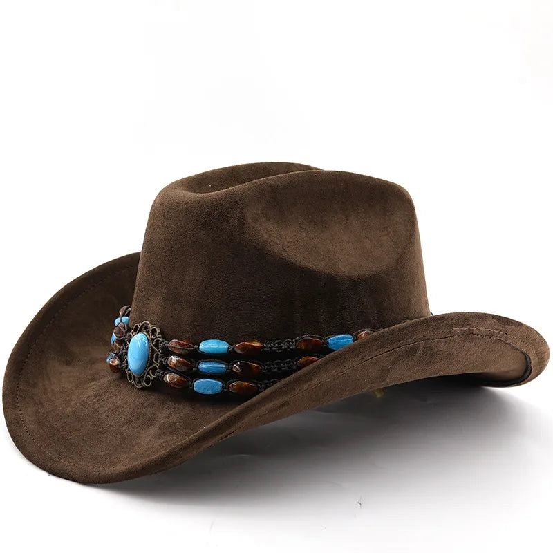 Suede Horse Riding Western Cowboy Hat For Men And Women Outdoor