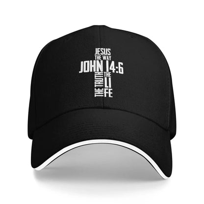 Mandev Original Classic Casquette Hat Men Women Christian Bible Verse Jesus The Way John 14:6 Baseball Cap