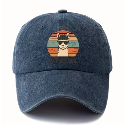 Male and Female Cartoon Alpaca Baseball Cap