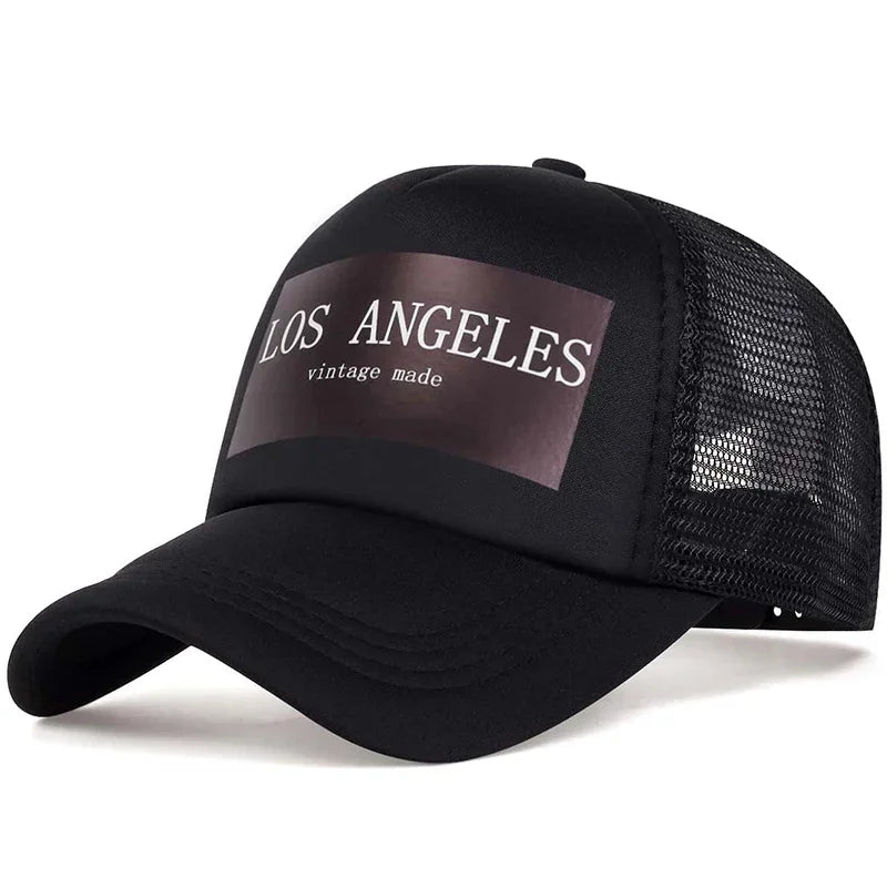 Unisex Los Angeles Print Baseball Net Caps Spring and Summer