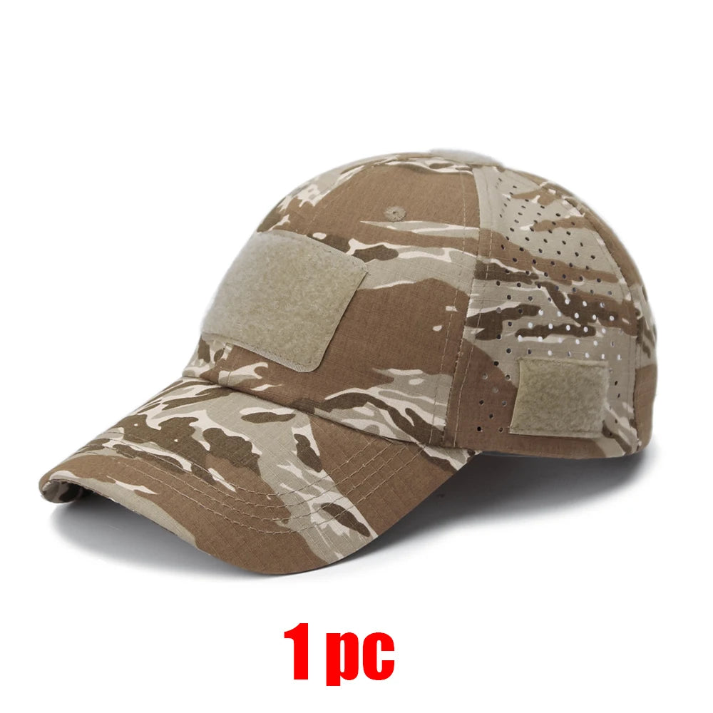 New Men Camouflage Baseball Cap Breathable Sunscreen Hat