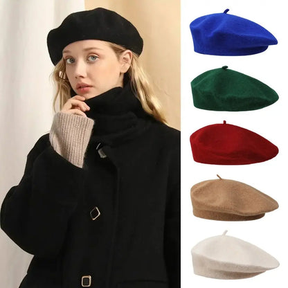Berets Hat Autumn Winter Warm Wool Berets Hat