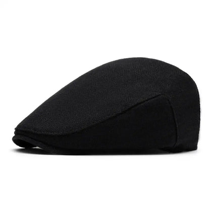 2024 Autumn And Winter Polyester Solid Warm Newsboy Caps