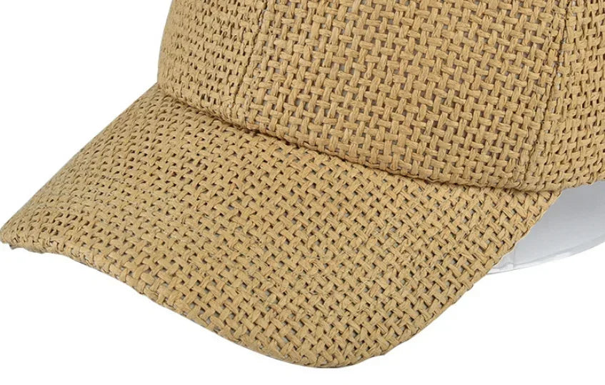 Men's And Women's Fashionable Straw Baseball Caps