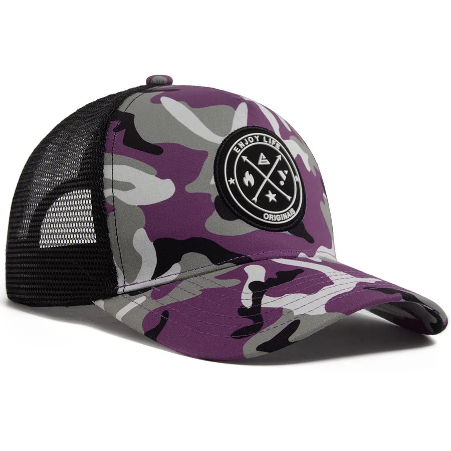 Enjoy Life Letter Patch Baseball Hat