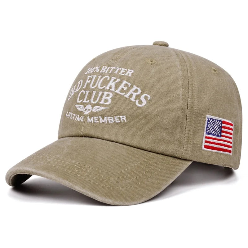 Old Fuckers Club-Vintage Baseball Cap