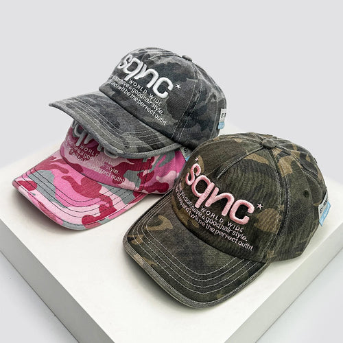 Unisex American Style Cao Letter Embroidery Baseball Hats