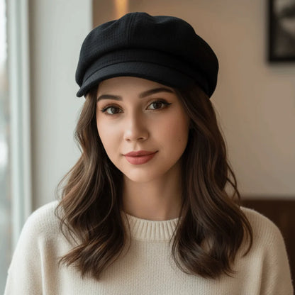 Vintage Octagonal Women Berets Winter