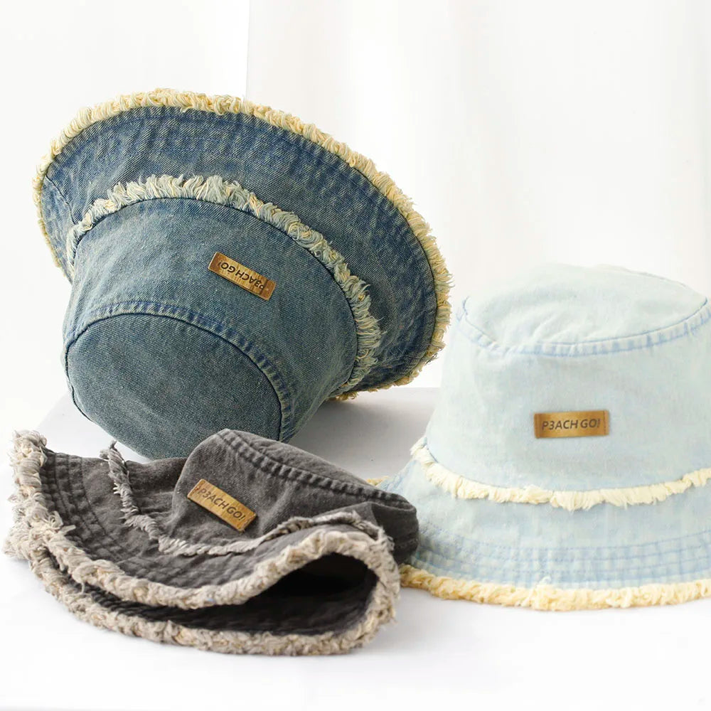 2025 New Fisherman Hat Vintage Denim Bucket Hats