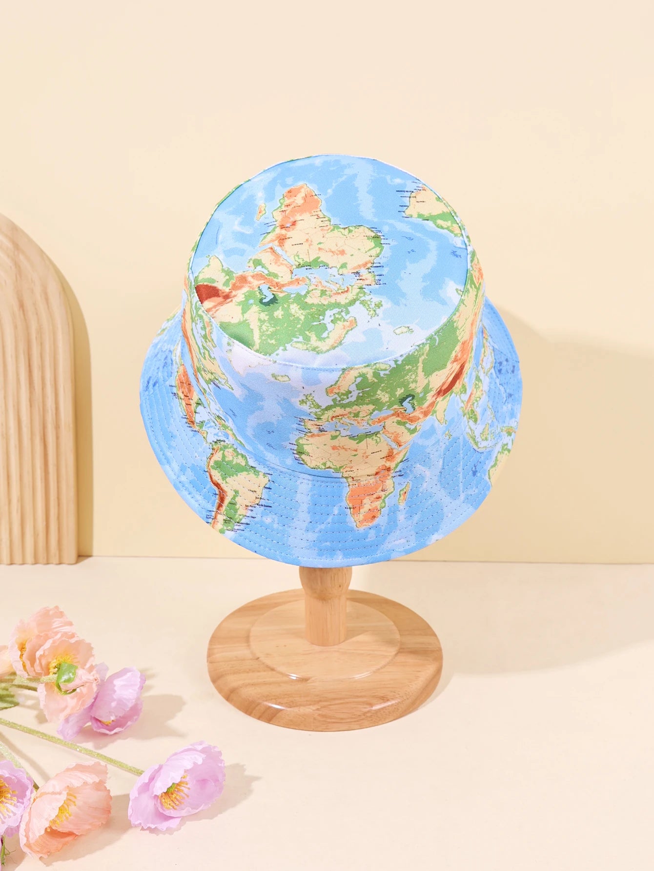 1PC Global Map Fisherman Hat