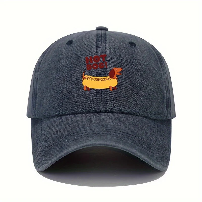 Fun Hot Dog Printed Baseball Hat Sunshade Leisure Sports