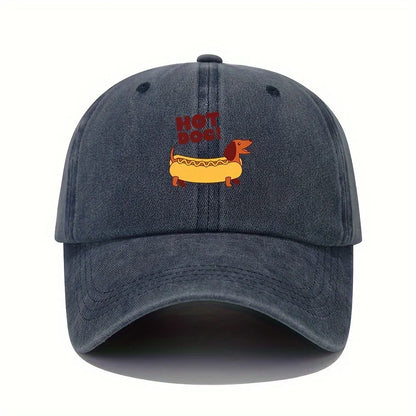 Fun Hot Dog Printed Baseball Hat Sunshade Leisure Sports
