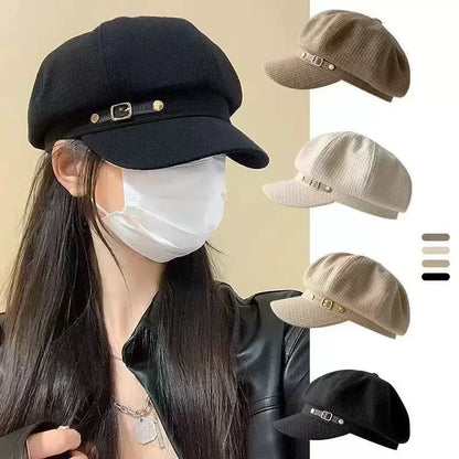Autumn And Winter British Retro Newsboy Painter Hat