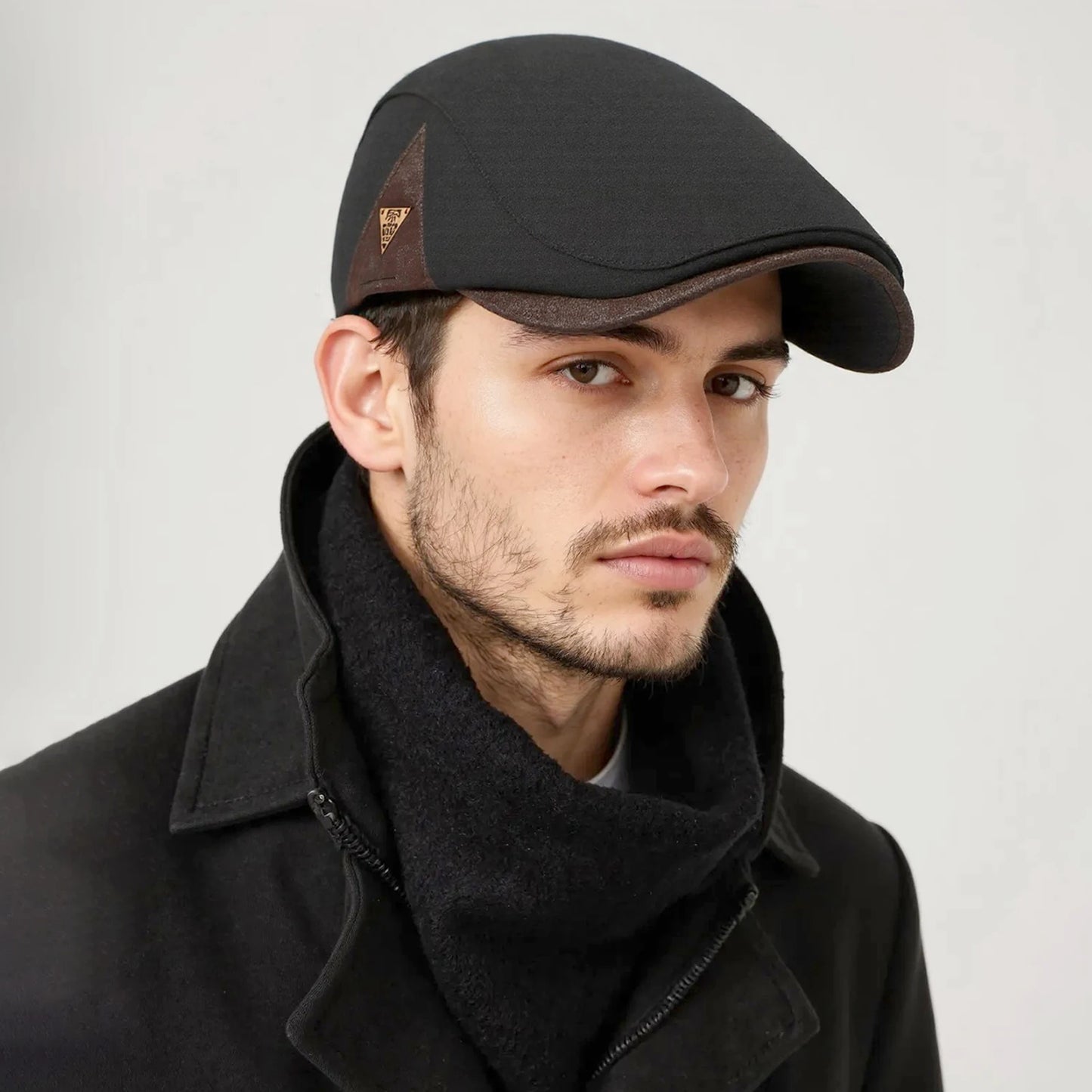 British Retro Beret Hat For Men Winter Thick Warm Woolen Newsboy Cap