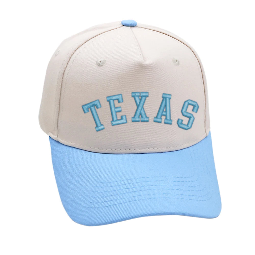Texas Trucker Hat 3D Embroidery Two Tone Baseball Cap