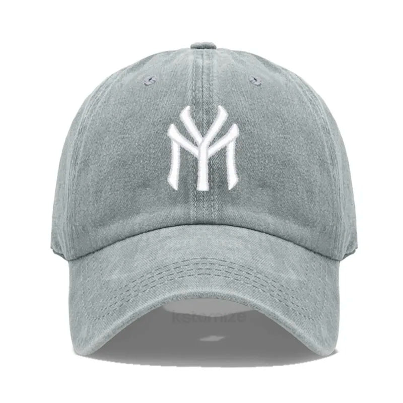 Letter MY Embroidery Baseball Cap Women Men Adjustable
