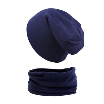 New Baby Hat Scarf Set Boys Girls Cap Autumn Winter Soft Elastic Beanie Hats Cotton