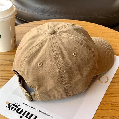 Korean Letters Embroidered Baseball Cap For Men Women