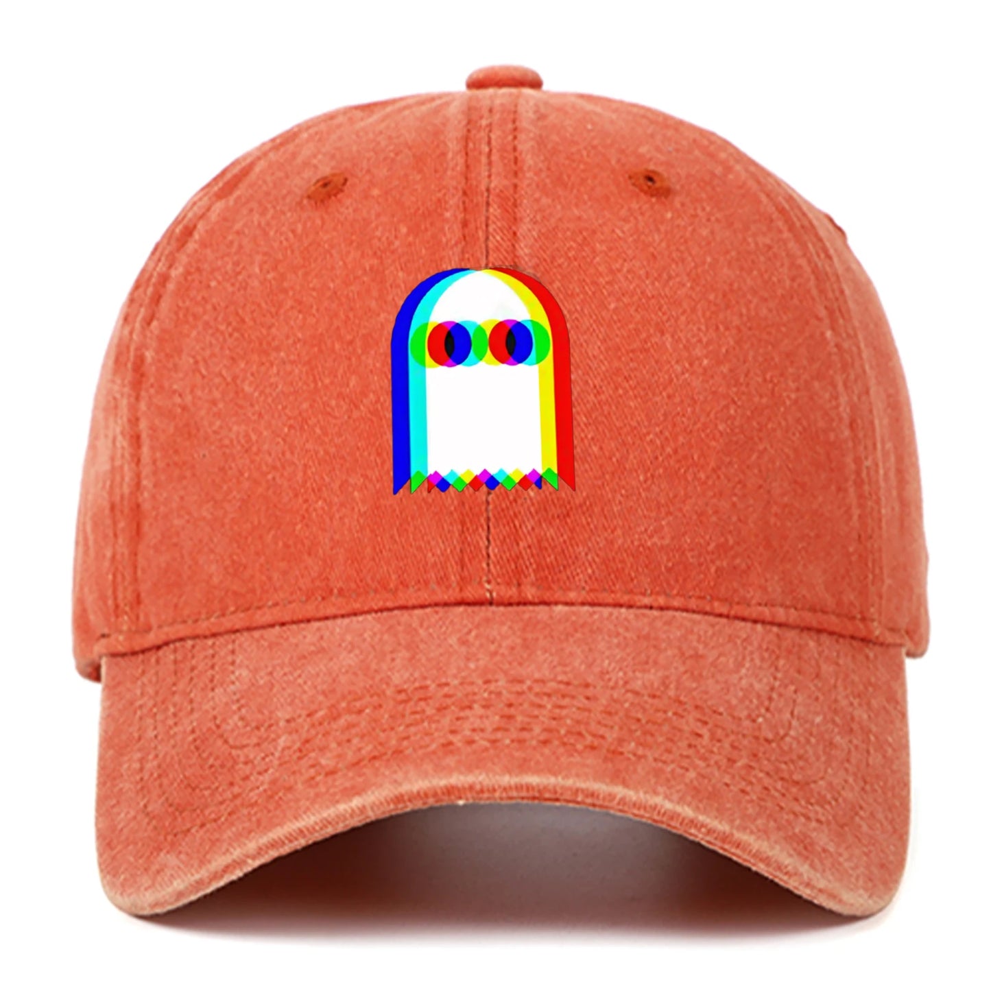 Colorful Ghost Print Baseball Cap Suitable for Daily Dressing Up and Halloween Parties