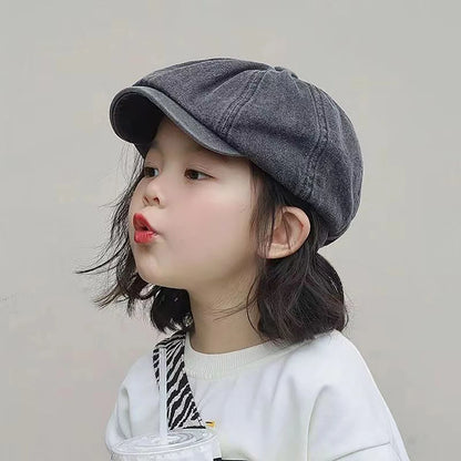 Fashion Retro Denim Beret 2-7 Year Kids Newsboy Cap