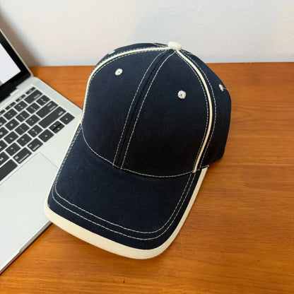 Korean Light Plate Contrasting Color Baseball Cap Fashion Shows Small Face